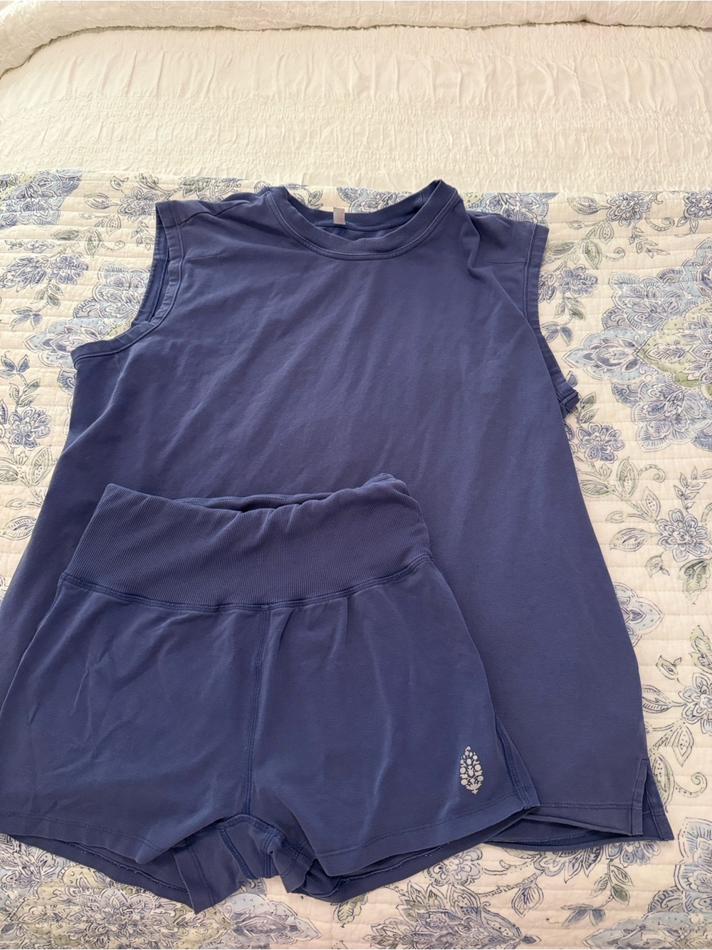 FP Movement by Free People Navy Blue Active Tank & Shorts Set